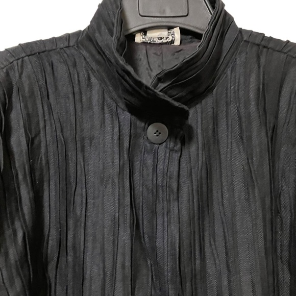 Vintage Tamotsu New York Textured Black Jacket - Picture 7 of 10